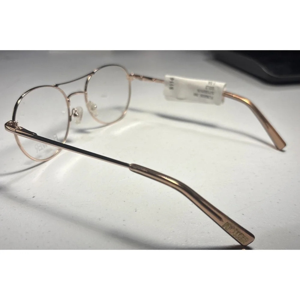 Flower Eyeglasses Women 52-20-140 Rose Gold FLR6036 780 Round Aviator‎ Frames
